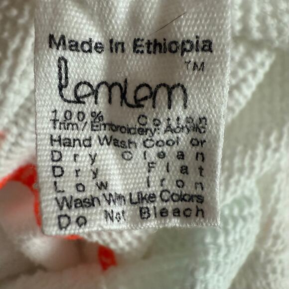 LEMLEM Gauze Cover Up Dress Size S Deep V Neckline Short Sleeves 100% Cotton - Picture 7 of 8